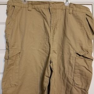 Mens khaki cargo shorts